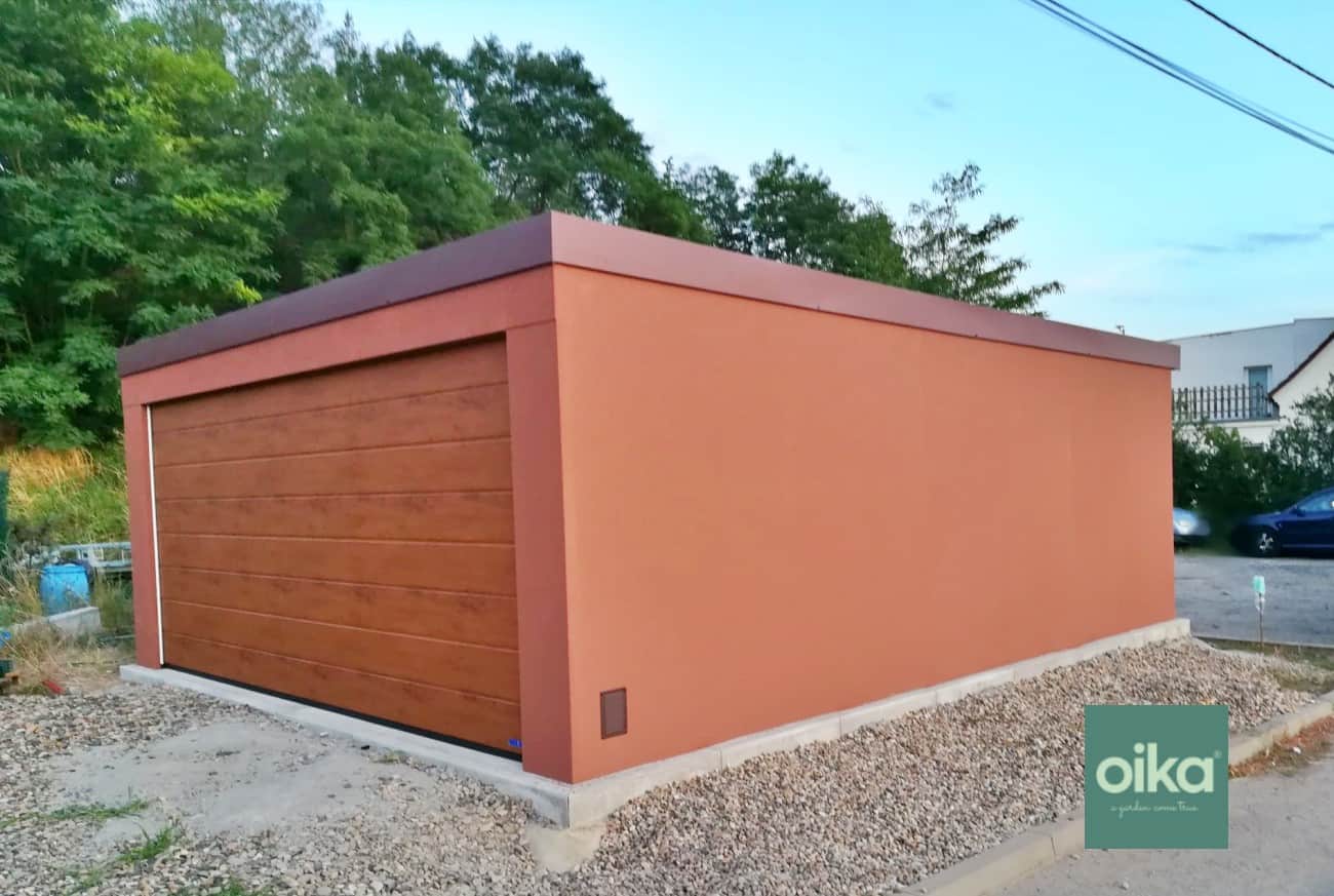 Montovaná garáž pro 2 s velkými sekčními vraty