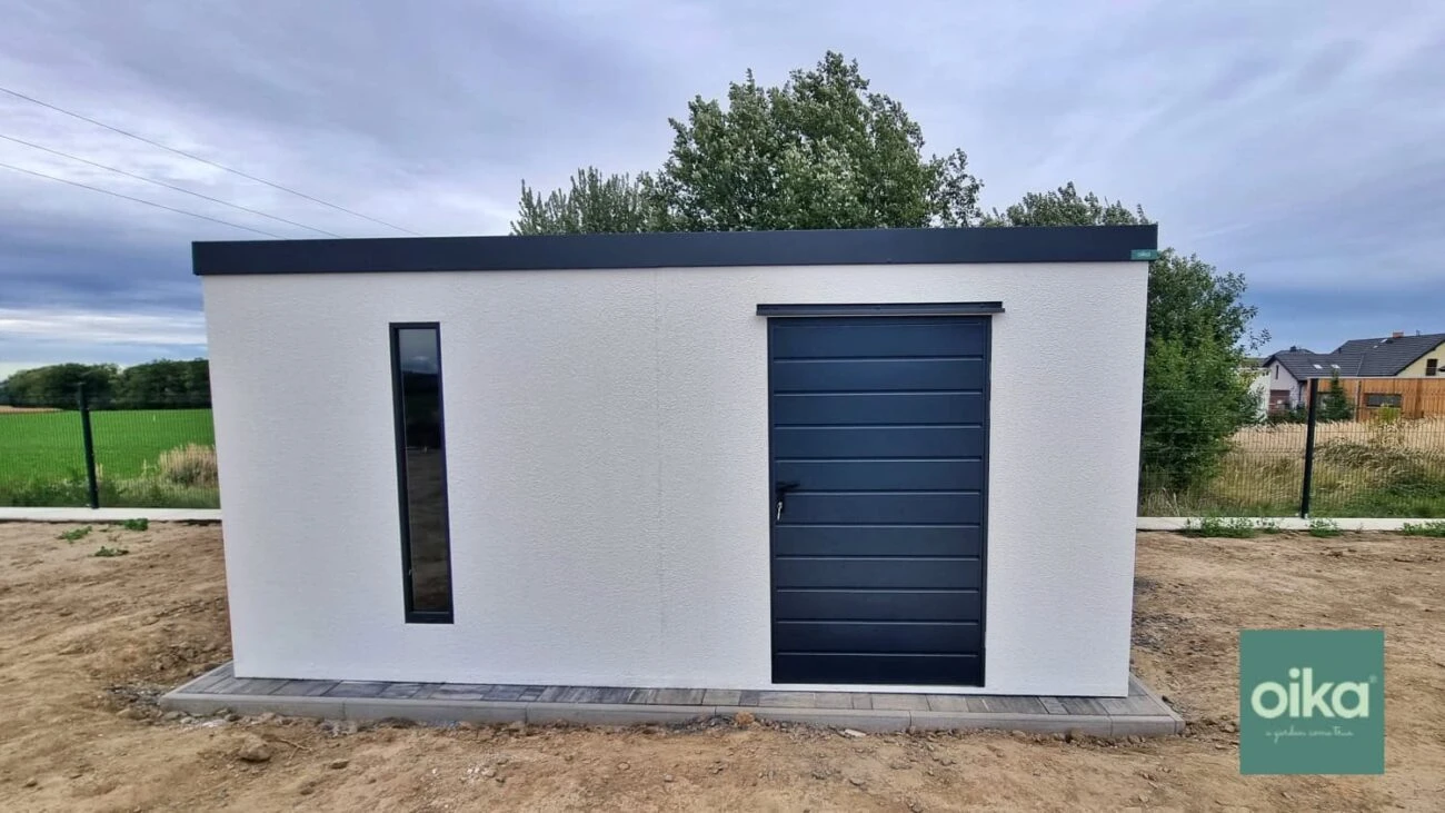 Moderný záhradný domček na uskladnenie záhradného vybavenia