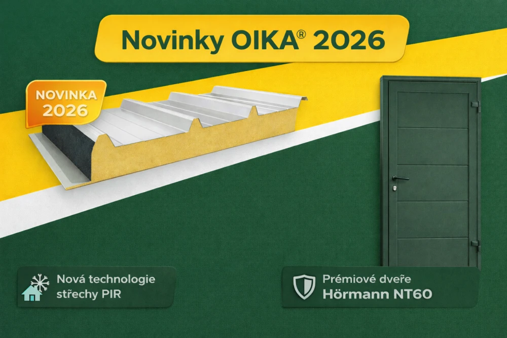 Nová technologie zateplené střechy a prémiové dveře - Novinky 2026
