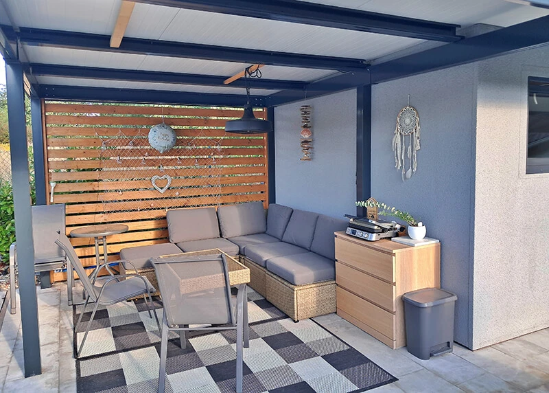 Přístřešek jako rozšíření wellness zóny