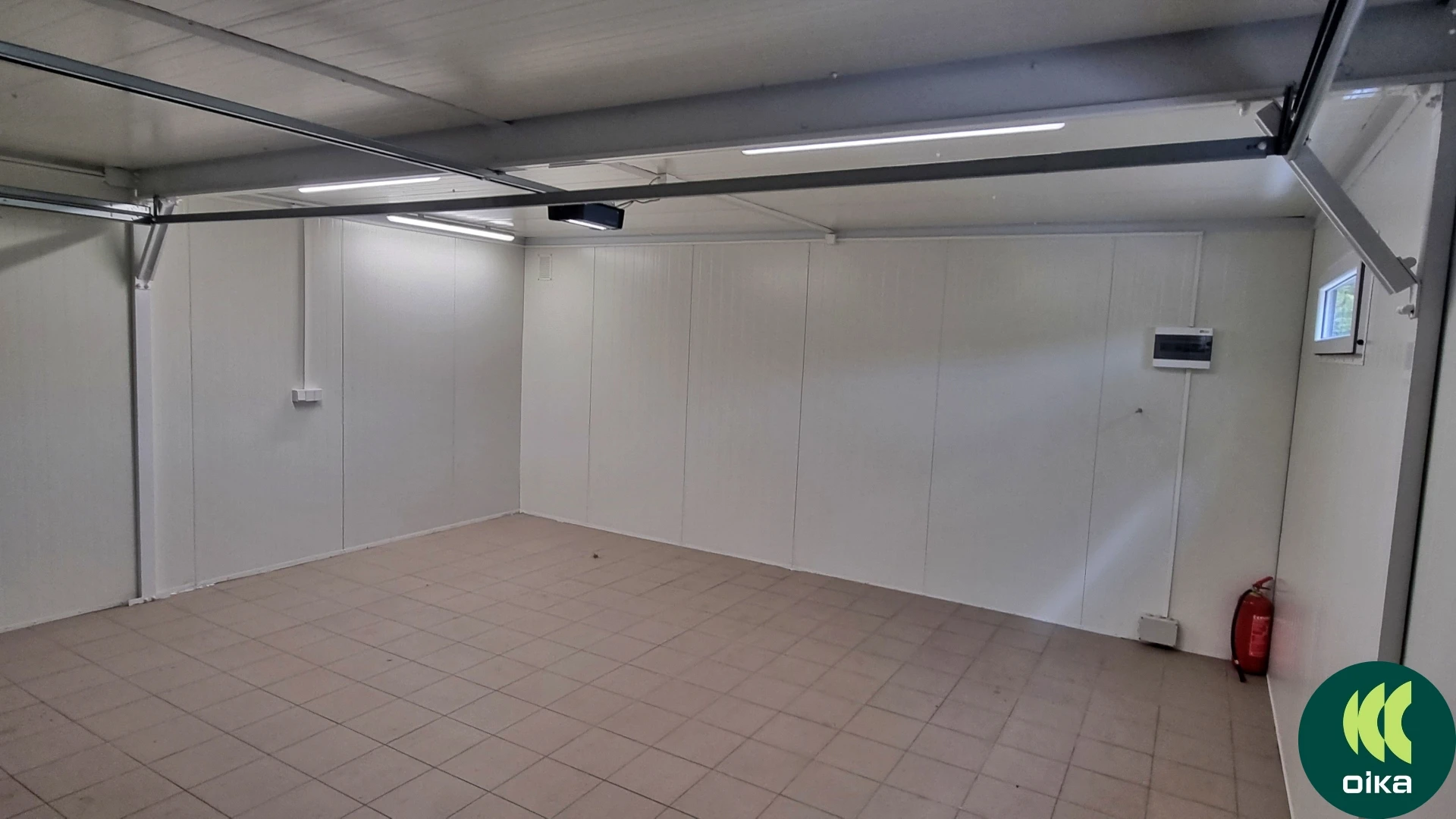 interiér zateplené garáže